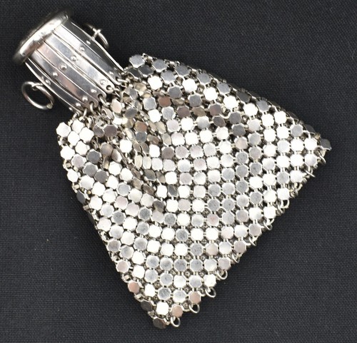 Vtg silver metal chain mail - vtg,
