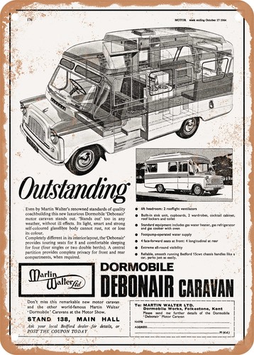 Metal sign 1964 bedford - metal,