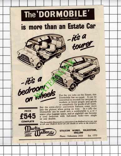 Dormobile advert c 1954 - , c.1954