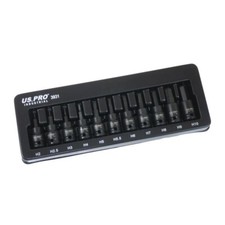 US PRO 3/8” Drive Impact Hex Bit Sockets H2 - H10 11pc  Allen Key Socket