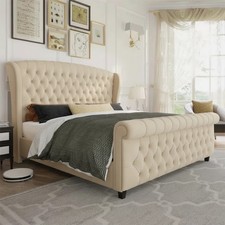 Luxury Tulip Wing Sleigh Bed