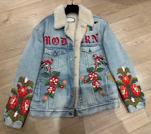 Gucci embroidered denim - embroidered,