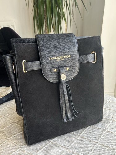Fairfax favor black leather - &,