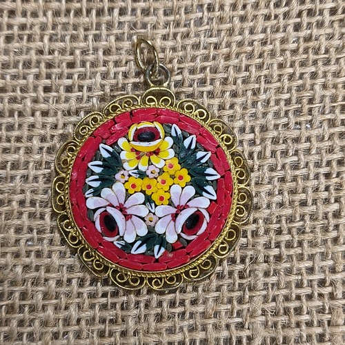 Micro mosaic pendant wire work - micro,