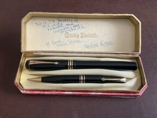Conway Stewart No.55 Lever Filler Fountain Pen And Pencil Set