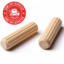 Wooden Dowels Premium Fluted