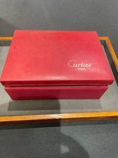 Cartier Lighter Red Leather Case Rare Complete Unused Collector Vintage