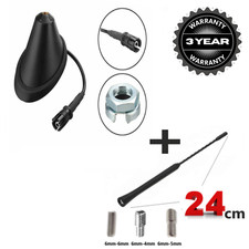 FOR FIAT 500 PUNTO CROMA IDEA BRAVO PANDA ROOF AERIAL BASE ANTENNA and MAST