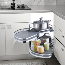 2 Tier Adjustable Blind Corner Cabinet Pull Out Organizer for 26''/30/36 Cabinet