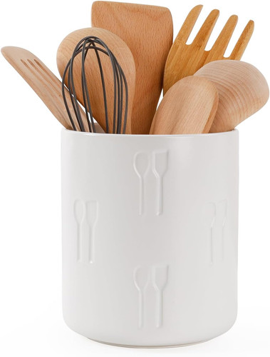 Utensil holder ceramic - 6.1”,