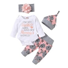 4PCS Newborn Baby Girls