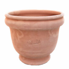 Vaso fioriera terracotta tonda liscia Deruta piante giardino balcone Cm.28
