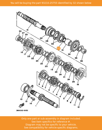 Yamaha ring 93210 25755 oem - yamaha,