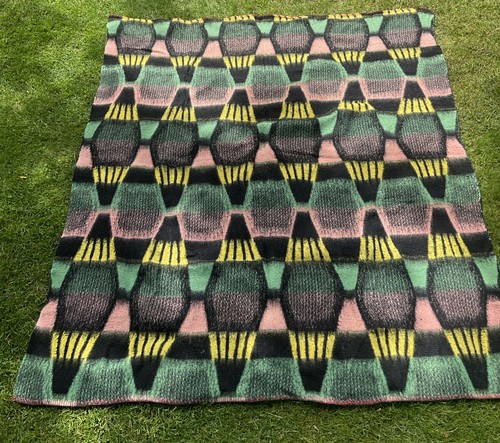 Vintage wool blanket x - blanket, 56”