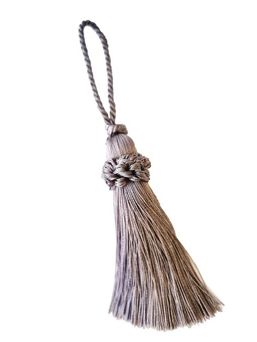 Mauve key tassel - +, loop