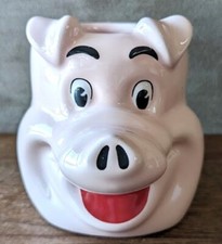 New Pig Promo Coffee Cup, Hot Hogs, Large 20 Oz, Pig Head Shape Cup, Pink, GUC