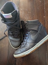 Nike Dunk Sky High Hidden Wedge Women's UK 6 Velvet Brown Leather Gum 2014