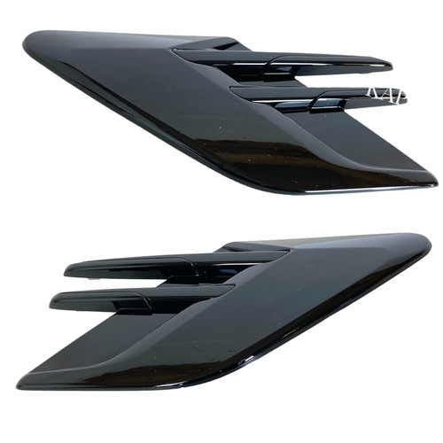 Black side vents - black, gloss