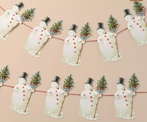 Snowman christmas garland - christmas,