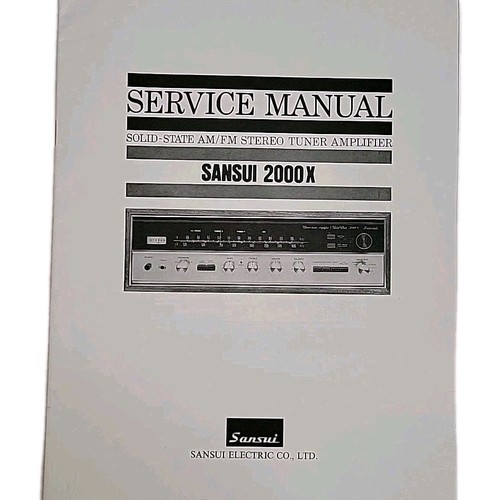 Sansui 2000x receiver service - sansui,