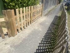 Wooden Picket Fence Pack Of 2 3Ft X 5 Ft Handmade Rustic Pre Assembled