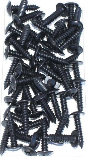 100 black flanged head self - black,