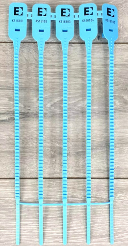 100 blue plastic security - blue,