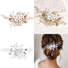 Flower Bride Hair Clips Vintage Hair Accessories Bridal Hair Comb  for Women