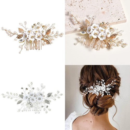 Flower bride hair - hair, clips