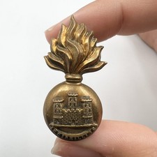 Genuine Royal Inniskilling Fusiliers Officers Bronze Collar Badge