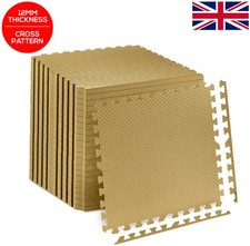 Thick Heavy Duty Gym Flooring Interlocking Floor Mat EVA Soft Foam Yoga Mat 12MM