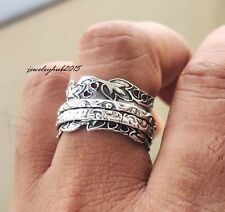 Flower Ring Spinner Ring Handmade Ring 925 Sterling Silver Ring Lovely Ring Rm16