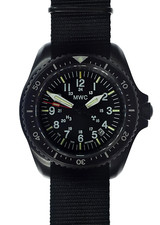 MWC  Black PVD Auto Military Divers Watch with Tritium/GTLS & Sapphire Crystal