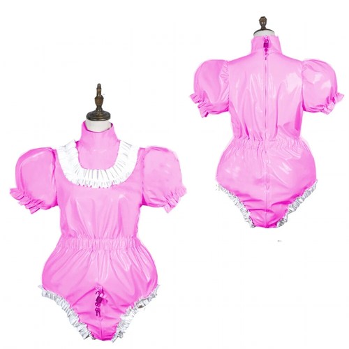 Sissy bodysuit pvc short - pvc,