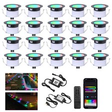 31mm Decking Lights RGBW+IC Color Change Deck Light IP67 Terrace/Patio/Garden UK