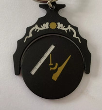 MASONIC NEW OLD STOCK DAMASCENE SECRET SPINNING WATCH FOB / PENDANT.