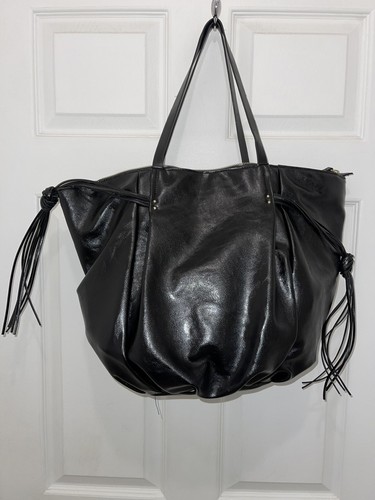 Zara tote bucket bag black - zara,