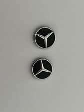 Mercedes Benz Car Key Black Logo Emblem - QTY: 2