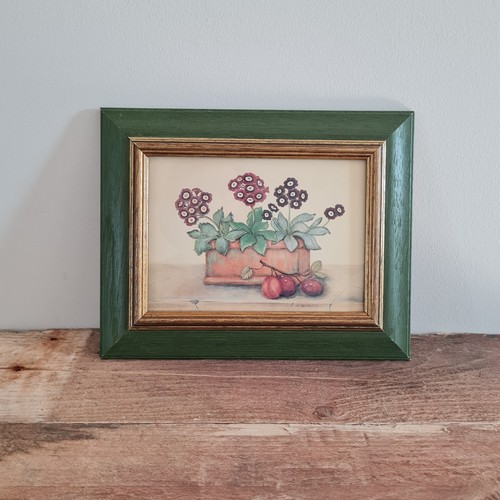 Vintage green gold wood - &,