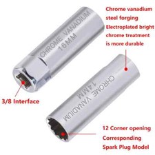 Spark Plug Socket Driver Wrench 14mm Tool Head Point Magetic Spanner Thin Wall ✅