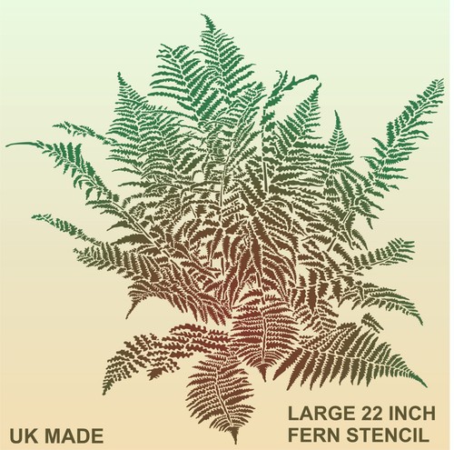 Large 22inch fern stencil - large,