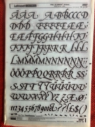 Letraset instant lettering - 10,