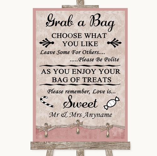 Pink shabby chic grab bag - pink,
