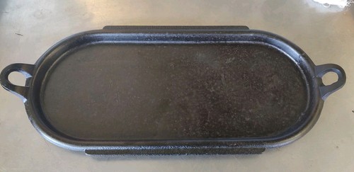 Vintage oval cast - cast, griddle