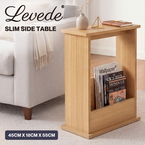 Levede side table slim storage - levede,