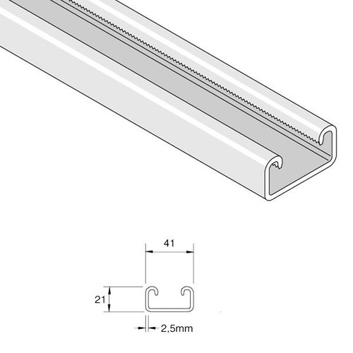 Unistrut 21mm heavy - x,