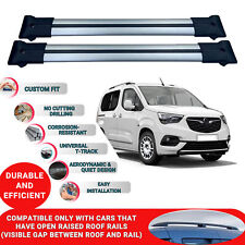 Roof Racks Cross Bars For Vauxhall Combo E 2019-2023 2 Pcs Grey