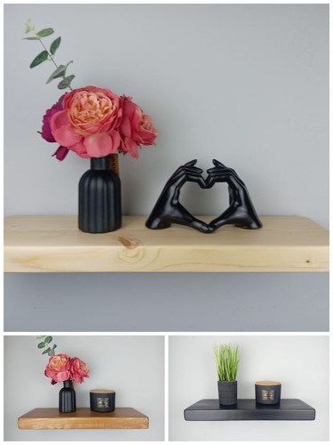 Chunky rustic floating - floating, shelf