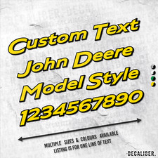 Custom Text John Deere Model Style Sticker 2 Tone - Many Colours Sizes - Tractor