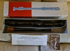 Vintage Dolmetsch Tenor Recorder 1964 Original Box & Manual Brown Plastic. PROP 